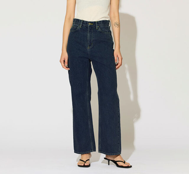 SALE40%OFF MIDIUMISOLID ミディウミソリッド ハイウエストストレートデニム 1-16507642