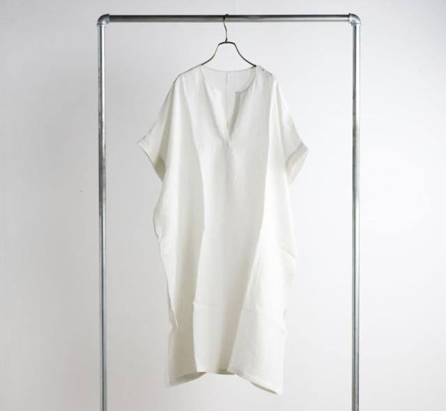 evam eva エヴァムエヴァ E261T206 リネンポンチョ linen poncho