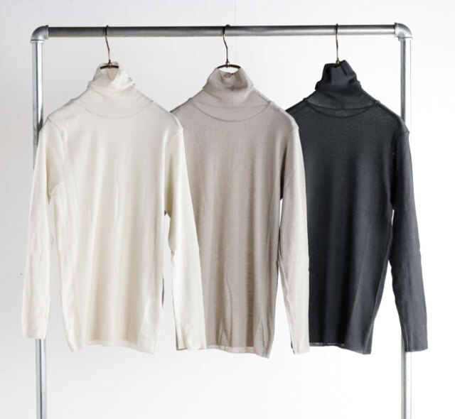 evam eva エヴァムエヴァ E261K009 コットン タートルネック cotton turtleneck