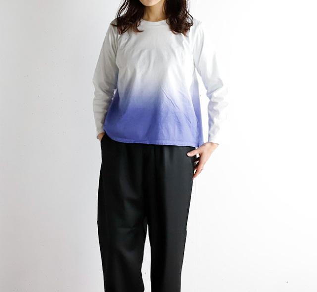 SALE50%OFF mizuiro ind ミズイロインド ピグメントダイクルーネックT 1-210000