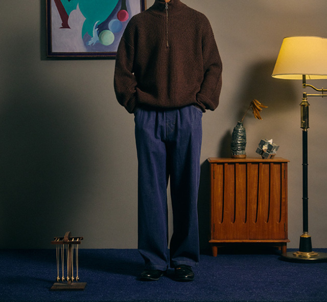 COMFORTABLE REASON コンフォータブル リーズン Reactive Dyed Denim リアクティブダイデニムパンツ