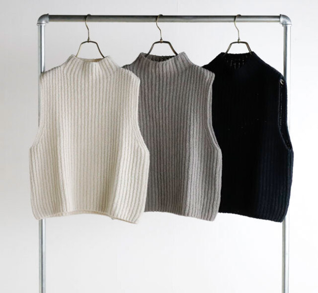 evam eva エヴァムエヴァ E263K106 リニュー ウール ベスト renew-wool vest