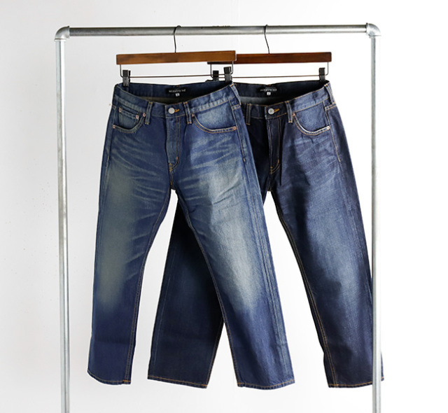 mizuiro ind ミズイロインド ダメージ4/5分丈デニム パンツ 3-27054D