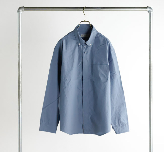 美品 nisica ガンジーシャツ L シャンブレー 比翼 ボタンダウン 日本製 美品 nisica ガンジーシャツ L シャンブレー 比翼 ボタンダウン