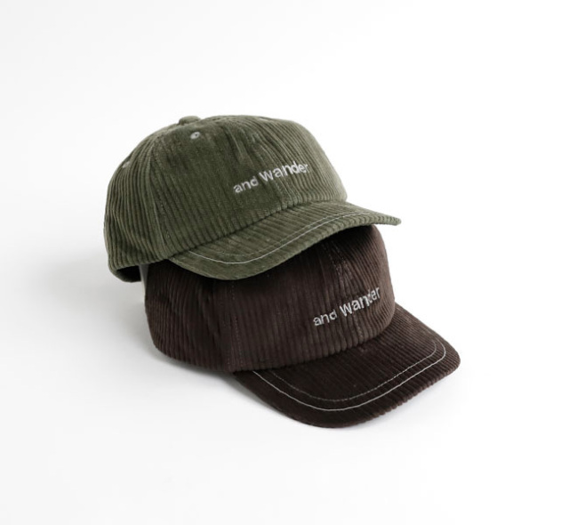 SALE 40%OFF and wander アンドワンダー 5986122 コーデュロイキャップ corduroy cap
