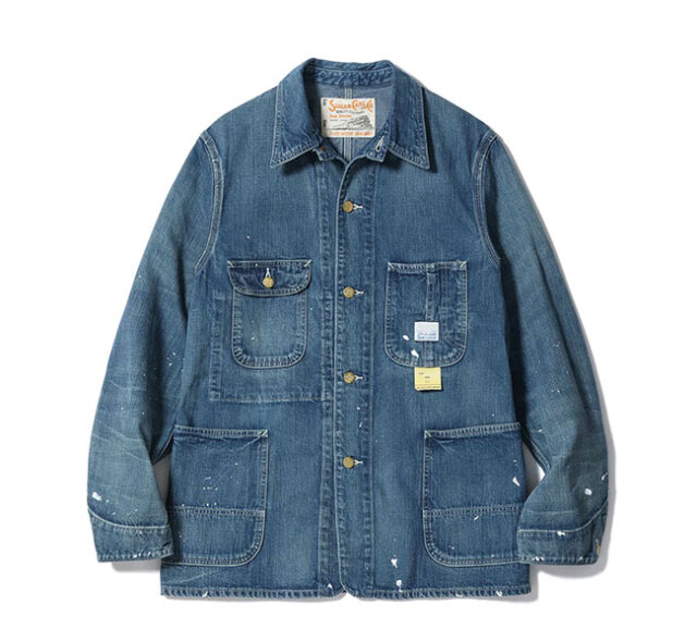 SUGAR CANE シュガーケーン Lot No. SC15708 デニムワークコート 11oz. BLUE DENIM WORK COAT AGED MODEL