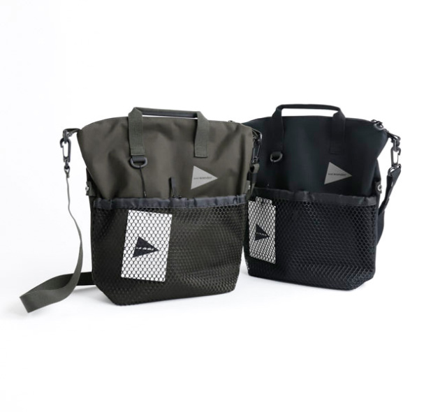 and wander アンドワンダー 5985225 トートバッグ ショルダーバッグ PE/CO 2way bag