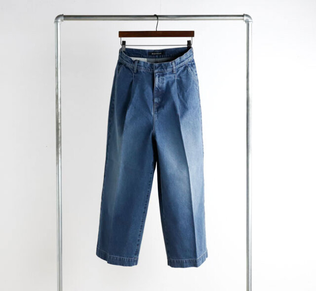 mizuiro ind ミズイロインド 1-260087DM wide denim slacks ワイドデニムスラックスDM