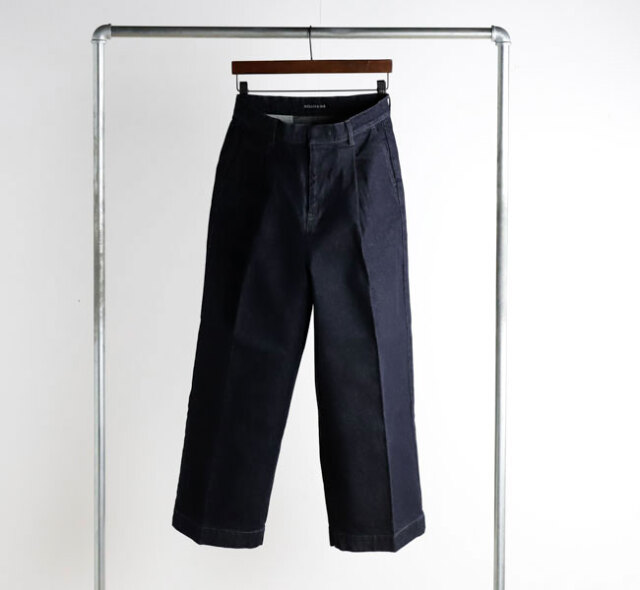 mizuiro ind ミズイロインド 1-260087OW wide denim slacks ワイドデニムスラックス　ワンウオッシュ