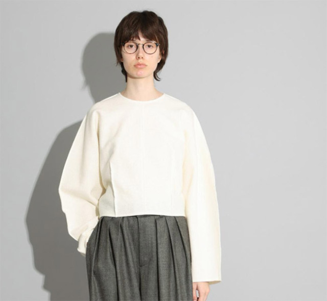 SACRA サクラ 126610071 リングミルドウールトップ RING MILLED WOOL TOP
