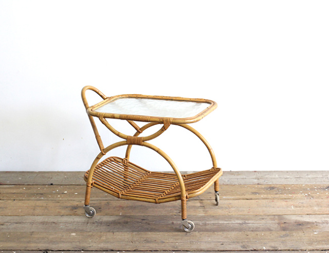 デンマークヴィンテージ　トローリーテーブル　北欧家具