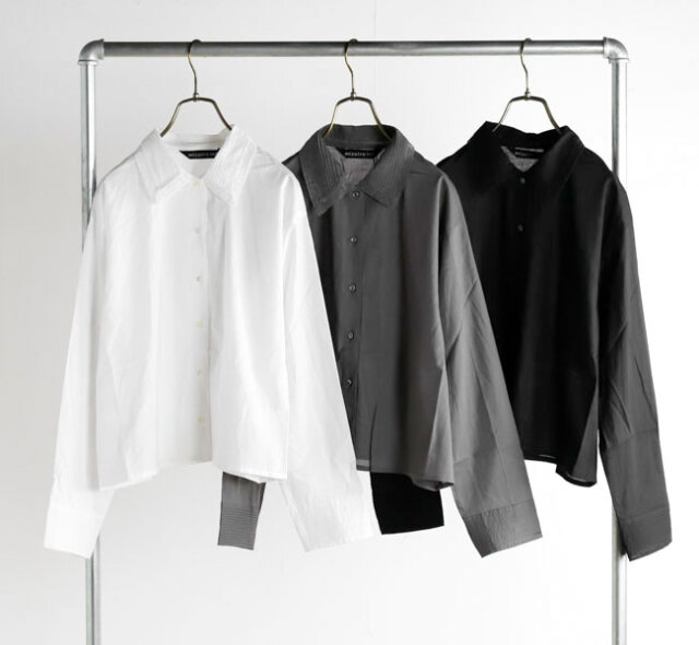 mizuiro ind ミズイロインド 1-230126 ピンタックカラーシャツ