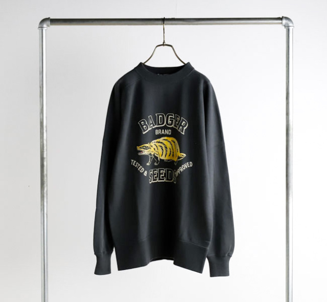 A.G.SPALDING＆BROS  A.G.スポルディング＆ブロス AGS-253011 アズマ裏毛スウェット BADGERカラーフロッキープリント