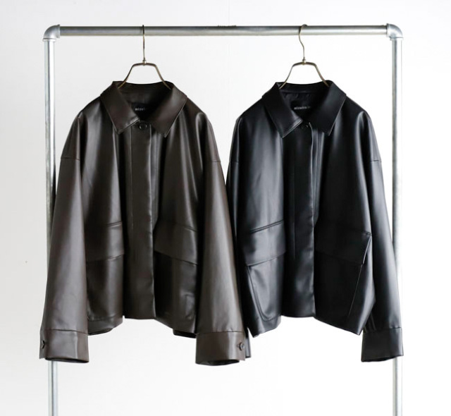 SALE 30%OFF mizuiro ind ミズイロインド 3-270069 シンセティックレザーシャツジャケット