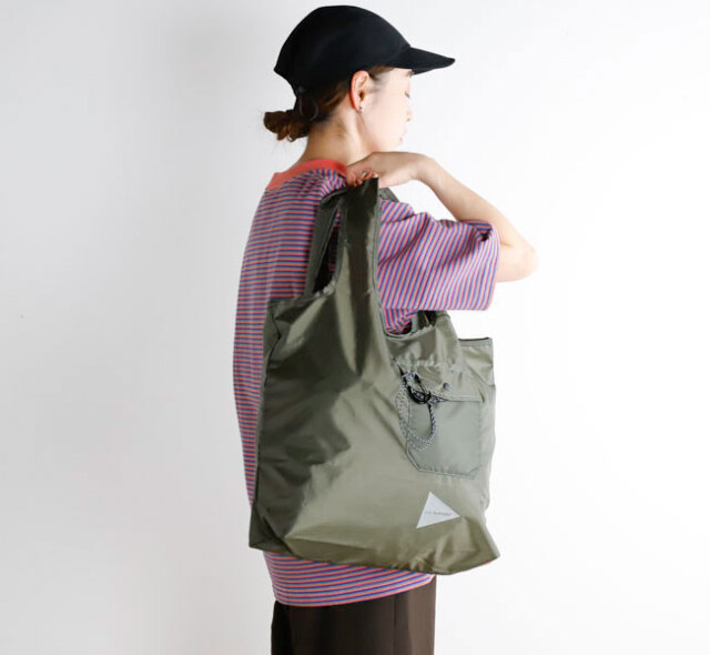 and wander アンドワンダー 5746985150 グローサリーポケットバッグ crispy rip grocery pocket bag