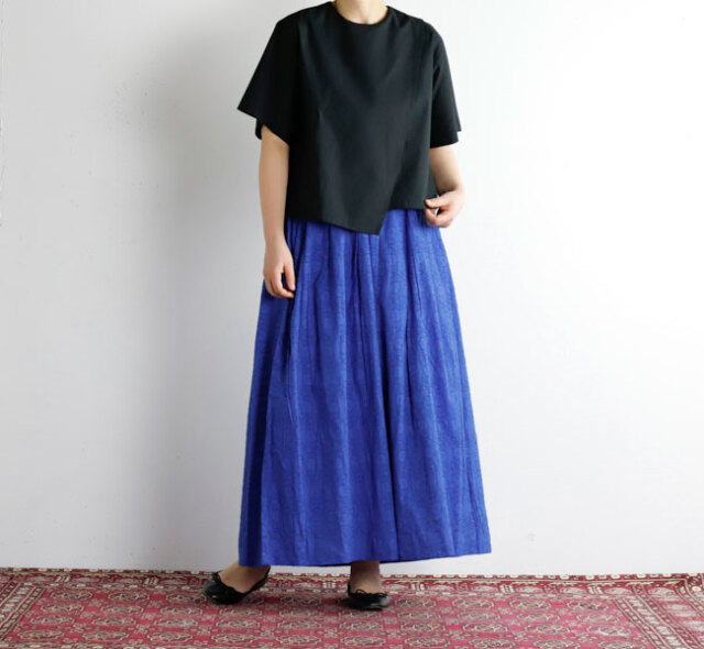 SALE 40%OFF mizuiro ind ミズイロインド ジャガードタックロングスカート　1-260031