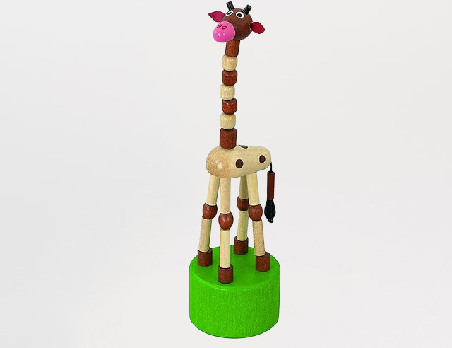 DETOA  Wooden プッシュトイ Push Up Toy きりん Giraffe no.11742 木製玩具