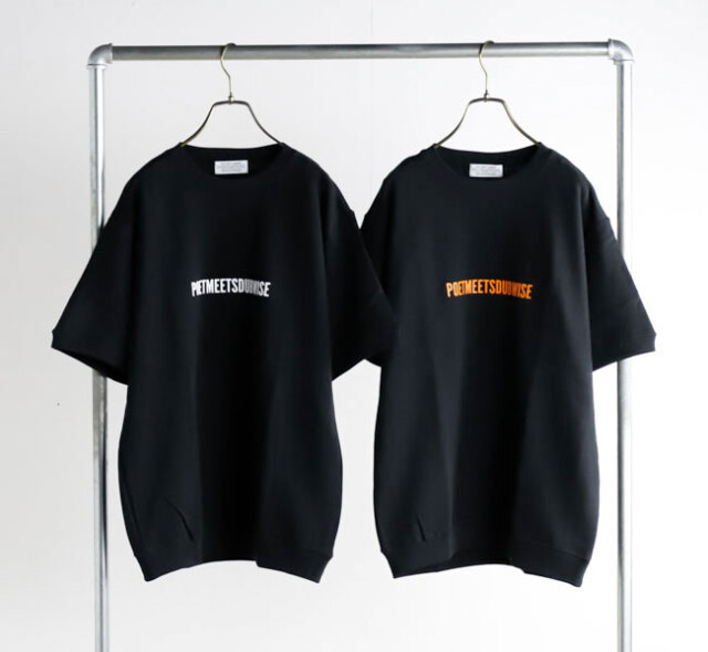 POET MEETS DUBWISE PMDST-0654 PMD LOGO BACKPILE SWEAT T-Shirt 裏パイル半袖スエット