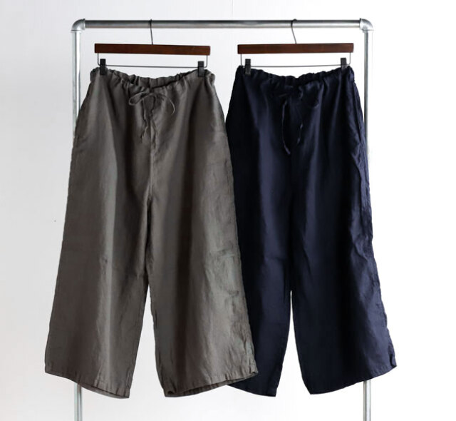 HTS LNHT1713L リネン オーバーダイ イージーパンツ LINEN PLAIN OVERDYE EASY PANTS