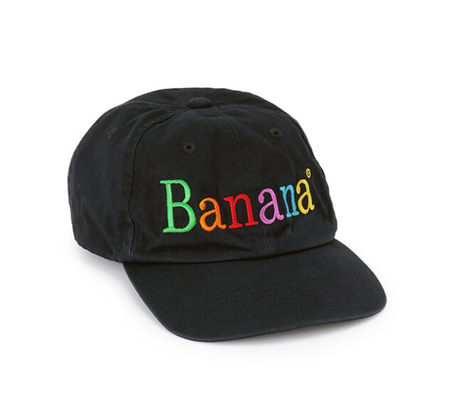 byeA. バイエー NOT APPLE CAP Banana BLACK ロゴ刺繍 キャップ
