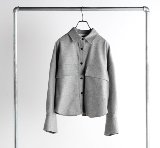 SACRA サクラ　フランネルシャツジャケット SACRA(サクラ)｜フランネルシャツジャケット/グレー の通販｜ELLESHOP