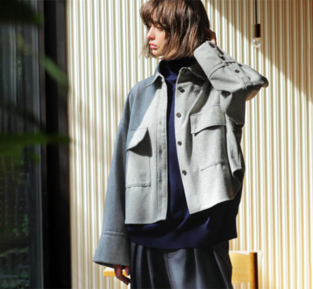 SACRA サクラ 125512071 クロップドシャツジャケット H.COUNT FLANNEL SHIRT JACKET