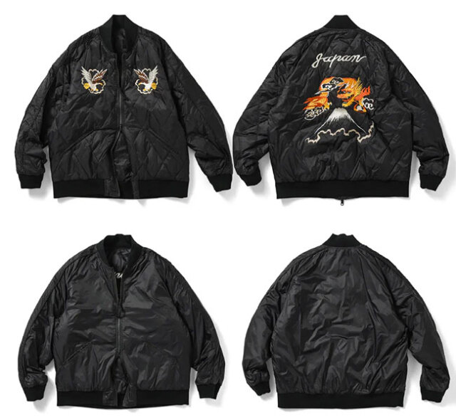 TAION タイオン TAION-JK04JS-N1 ジャパンスペシャル リバーシブル スカジャン ダウンジャケット ユニセックス