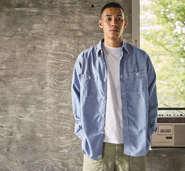 orslow オアスロウ 01-8270-181 RELAX FIT STRIPE CHAMBRAY WORK SHIRT  リラックスフィット ストレイプシャンブレー ワークシャツ