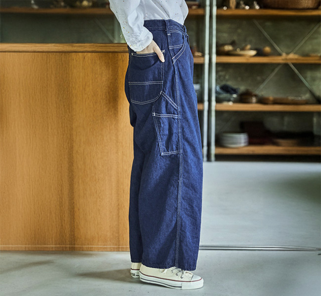 【美品】 orslow 30s ワイド ペインター パンツ デニム 01-5126-81]orSlow(オアスロウ) WIDE FIT 30`S PAINTER PANTS