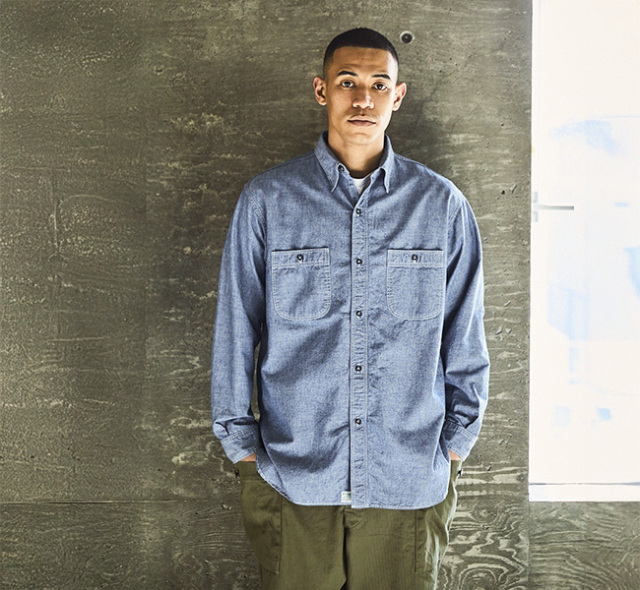 orslow オアスロウ RELAX FIT CHAMBRAY WORK SHIRT リラックスフィットシャンブレーワークシャツ 01-8270-84