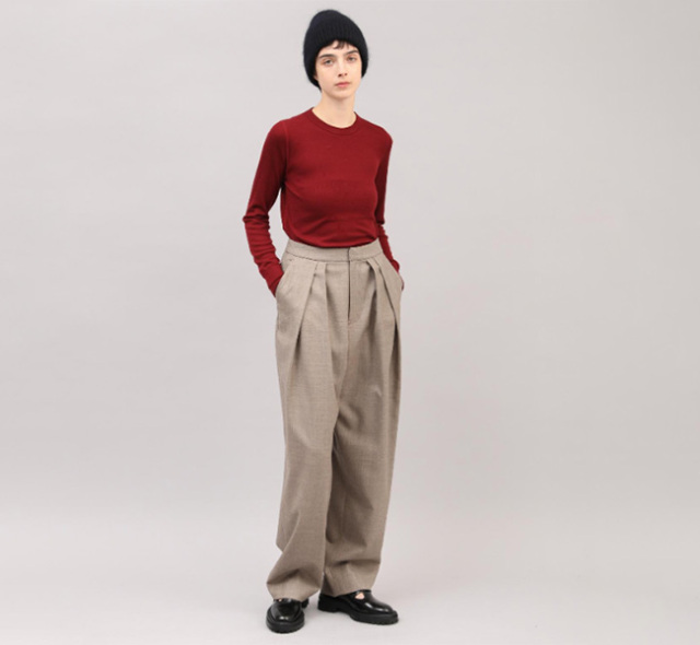 SALE 30%OFF SACRA サクラ 125515112 テーパードパンツ H.COUNT WORSTED SERGE PANTS