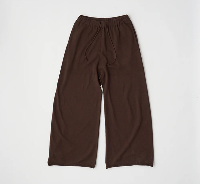 SALE 30%OFF unfil アンフィル WVFL-UW103 イージーニットパンツ brushed silk cotton wide straight pants