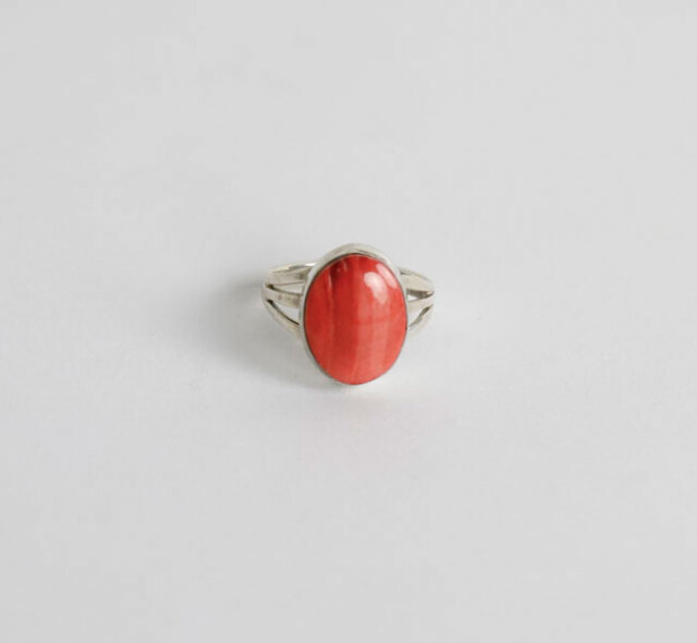 indian jewelry インディアンジュエリー ナバホ シルバー925 リング コーラル/ピンク 指輪
