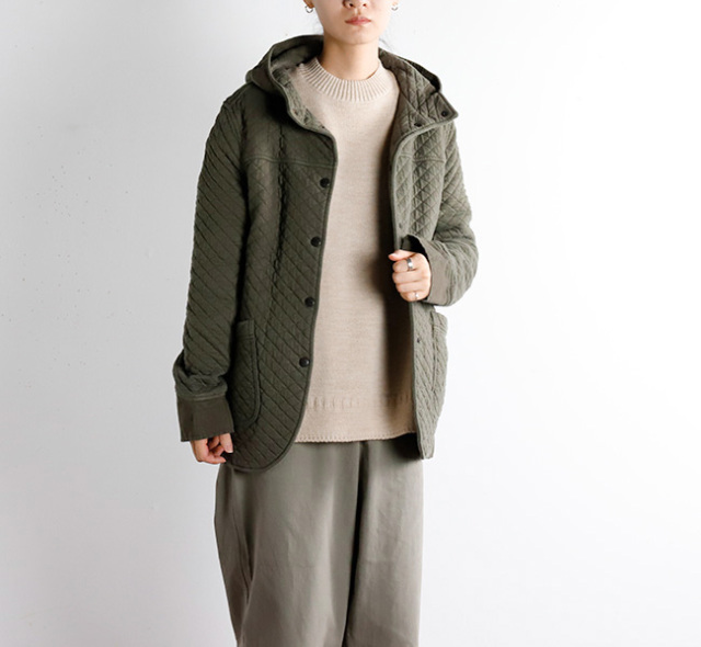 SALE40%OFFARMEN アーメン NAM0555 コットンキルト フードジャケット COTTON QUILT HOODED JACKET