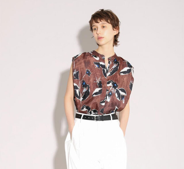 SACRA サクラ126214071 プリントトップス PAINTING FLORA TOP