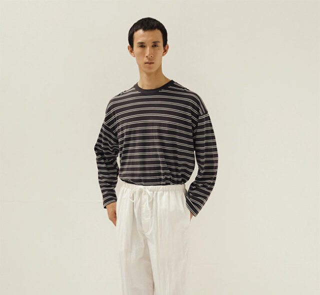 KAPTAIN SUNSHINE キャプテンサンシャイン KS26SCS07 ストライプ L/S Tシャツ Hard Twisted Stripe Jersey L/S Tee