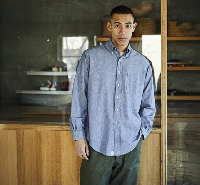 orslow オアスロウ CHAMBRAY STANDARD BUTTON DOWN SHIRT シャンブレー スタンダードボタンダウンシャツ 01-8112-84