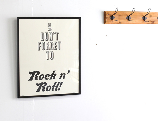 A TWO PIPE PROBLEM LETTERPRESS 　DON'T FORGET THE ROCK'N ROLL   LLサイズ