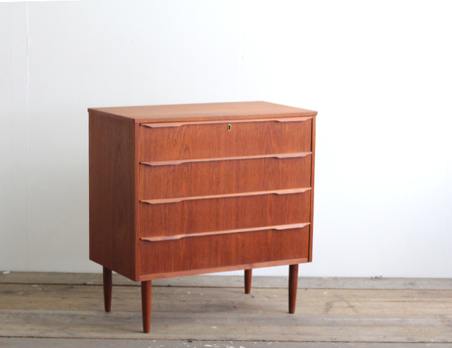 デンマークヴィンテージ　チークチェスト　北欧家具