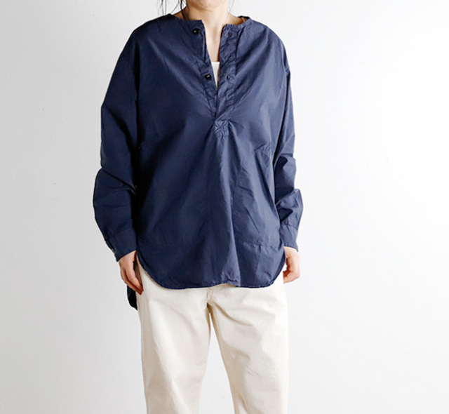 SALE40%OFFHTS  INHT2203CP 60'S COTTON POPLIN HENLEY NECK SHIRT ヘンリーネックプルオーバーシャツ
