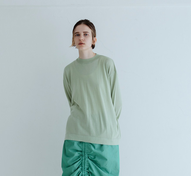 SALE40%OFFMEYAME メヤメ COTTON KNIT LONG SLEEVE TEE コットンニットロングスリーブTシャツ 長袖 MEY-1401