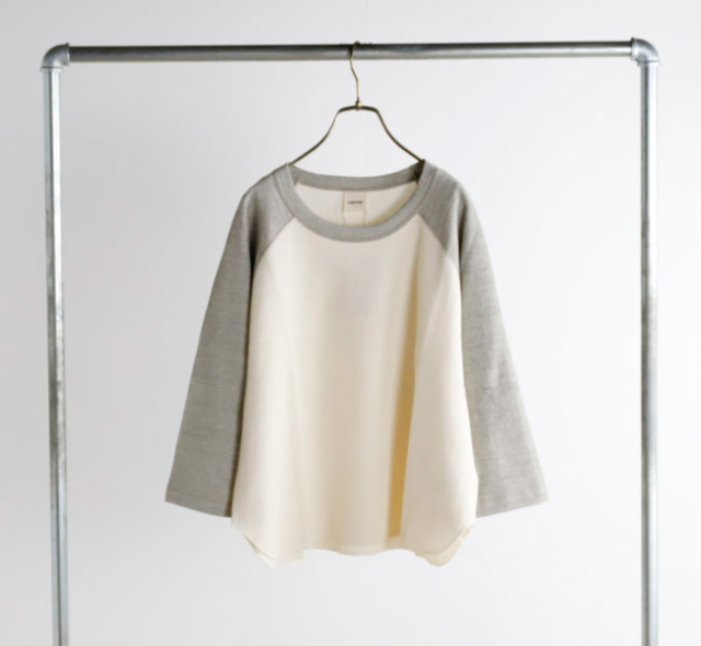 SALE40%OFFUNDYED STANDARD アンダイドスタンダード WAFFLEFACE CONBI 3/4 SLEEVE ワッフルフェイス ラグランカットソー UNS25SLT003A