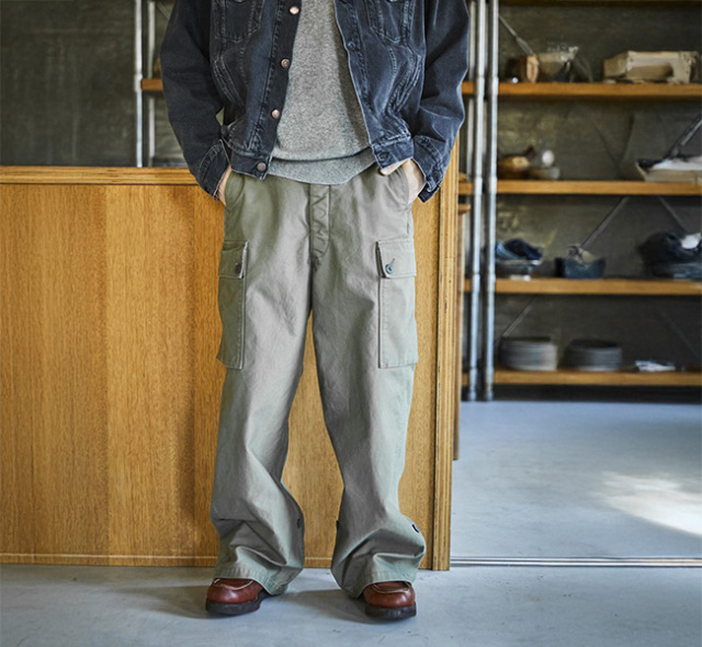 orslow オアスロウ 01-5263-76 ワイドフィット カーゴパンツ アーミーグリーン WIDE FIT CARGO PANTS ARMY GREEN