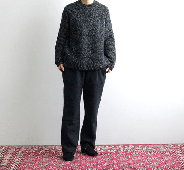 evam eva  エヴァムエヴァ プレスウールパンツ press wool pants E213K118