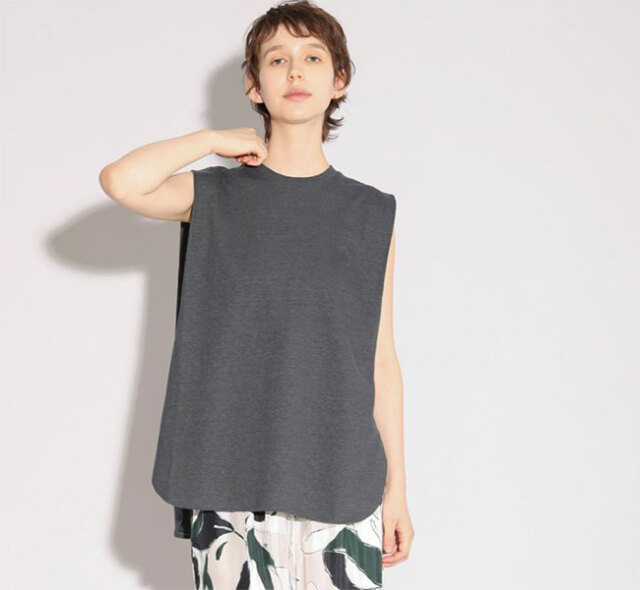 SACRA サクラ 126246091 ノースリーブトップ VINTAGE HEATHERED COTTON TOP