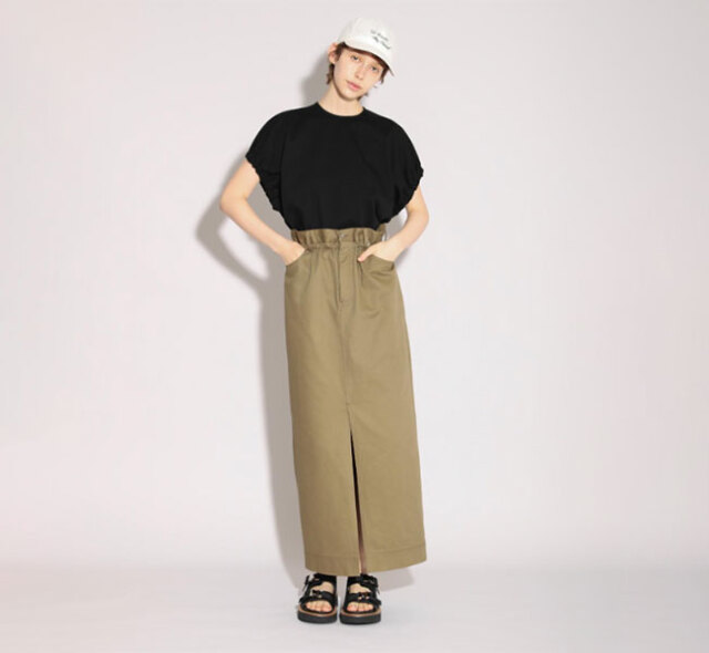 SACRA サクラ 126219121 チノ タイトスカート H.COUNT CHINO CLOTH SKIRT