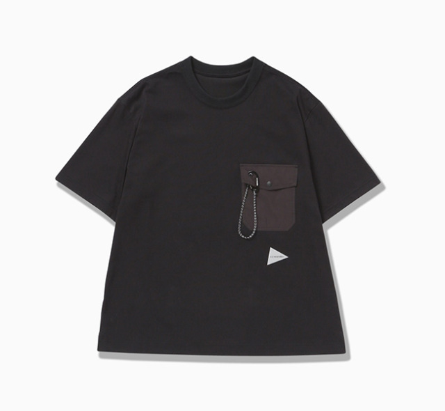 AND WANDER アンドワンダー 品番 574-5184094 Pocket Tee ポケット 半袖Ｔシャツ ブラック サイズXL 正規品 / 52786 and wander アンドワンダー pocket T ポケットTシャツ 半袖 5745184094