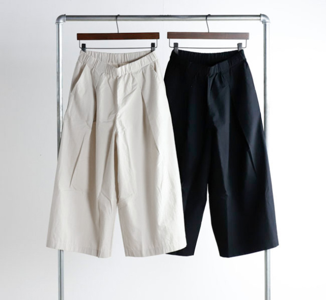 evam eva エヴァムエヴァ E253T065 コットンキュロットパンツ cotton culotte pants