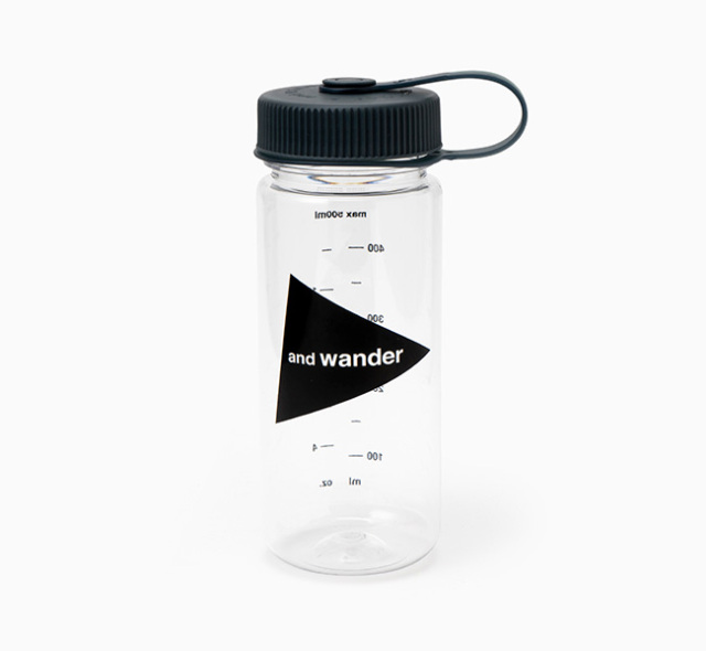and wander アンドワンダー and wander logo bottle 500 クリアボトル 5744977299