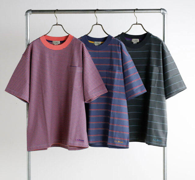 L.L.BEAN JAPAN EDITION エルエルビーン ジャパンエディション 6275-4036/4136 ユニオン ショートスリーブ ストライプ ショートスリーブ Tシャツ Union Short-Sleeve Striped Tee
